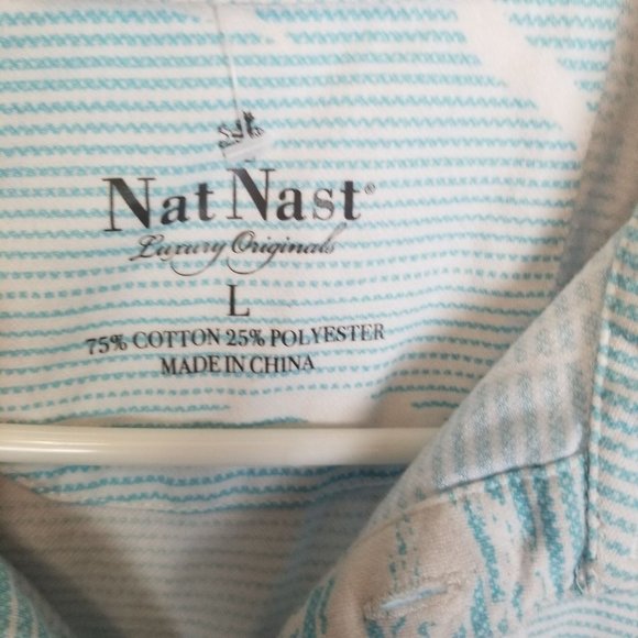 Nat Nast Luxury Originals Mens L White Palm Print - Picture 4 of 5